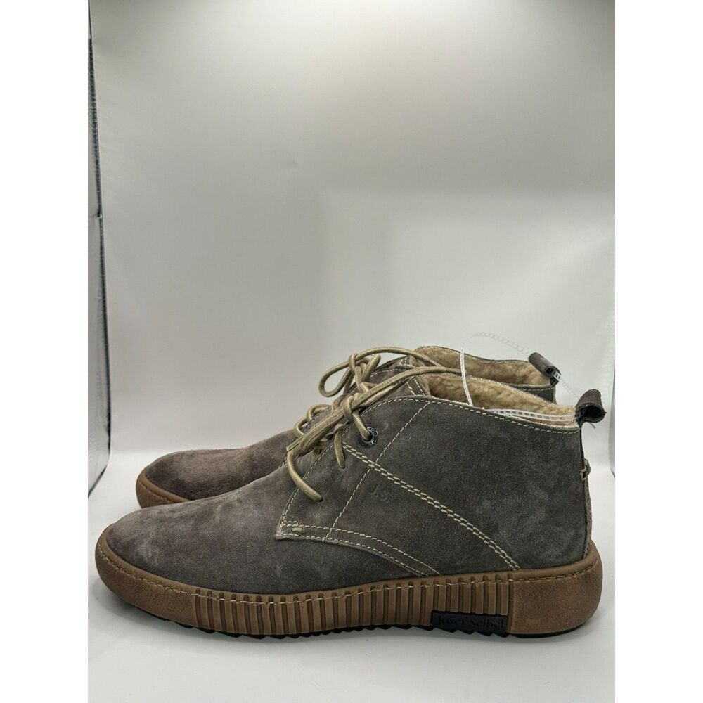 Josef Seibel Gray Suede Lace Up Shoes Women 10 Comfort Minimalist Chic 41 UK